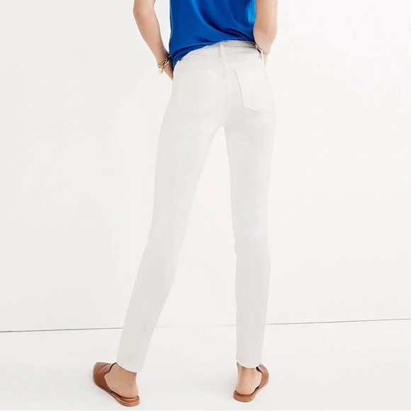 Madewell 9" High-Rise Skinny Jeans in Pure White - Picture 2 of 8